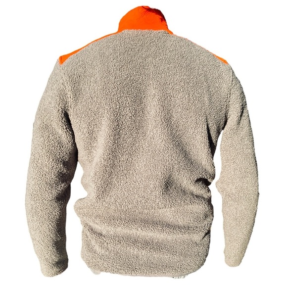 Under Armour Golf Fleece Pullover Men’s Size S w. Button Up Front Bright Orange - Picture 3 of 7